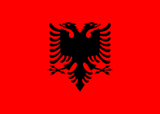 Albaniens flagga