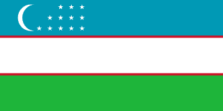 Uzbekistans flagga